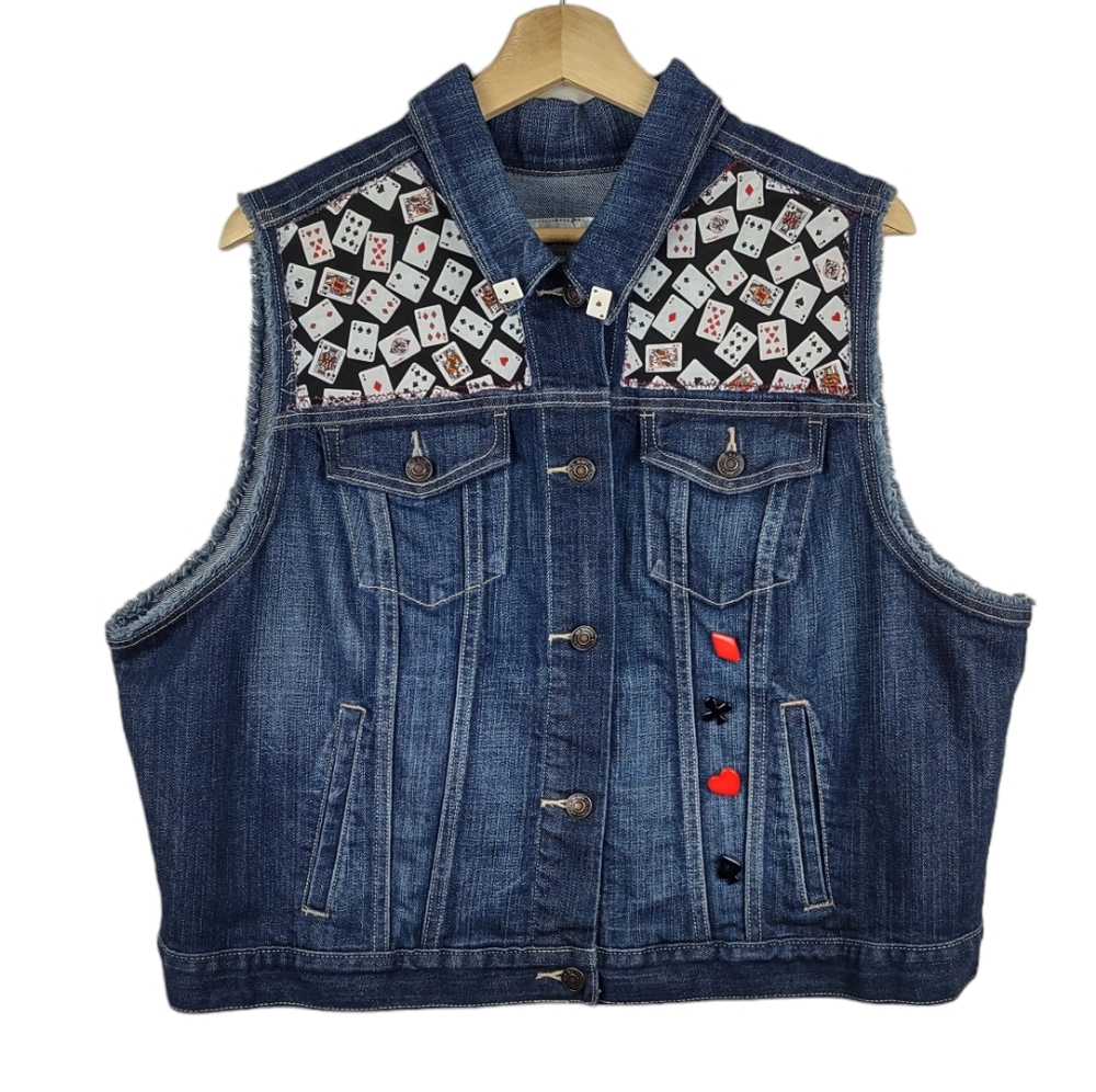 Old Navy Custom Made Trucker Denim Vest